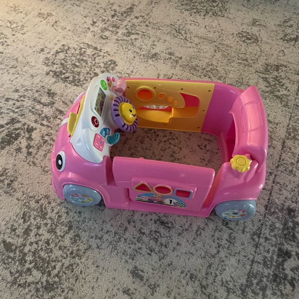 Fisher-Price Pink and Yellow Convertible Toy Vehicle
